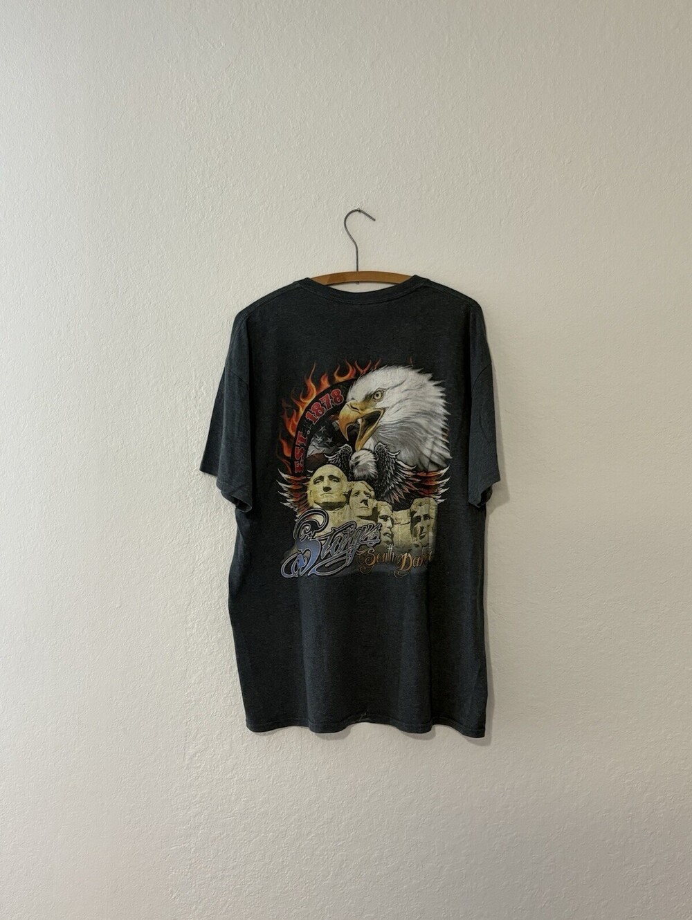 Vintage Harley-Davidson Sturgis South Dakota Gray Graphic T-Shirt Tee Size XL